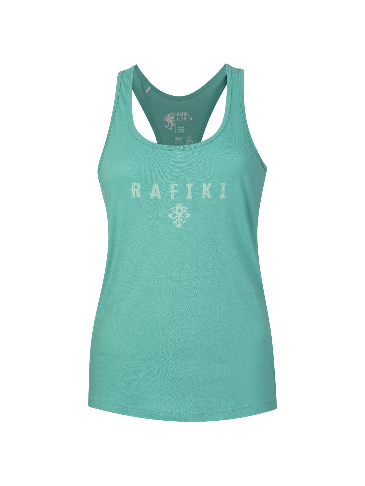 Cómoda camiseta orgánica de tirantes para mujer RAFIKI verde 1/7