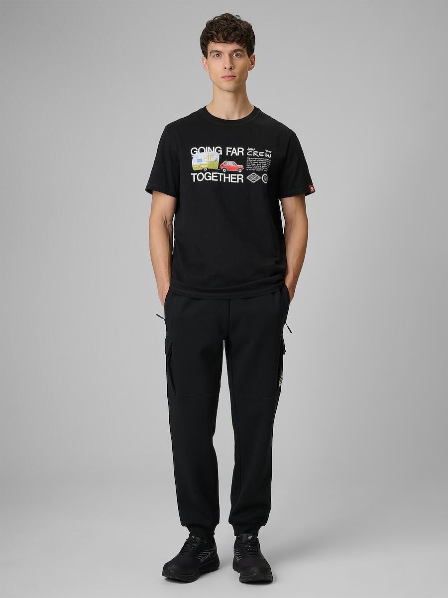 T-shirt regular z nadrukiem męski 4F 4FRSS26TTSHM3810 3/6