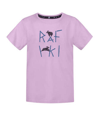 Kinder t-shirt met korte mouwen en klimgrafiek rafiki paars