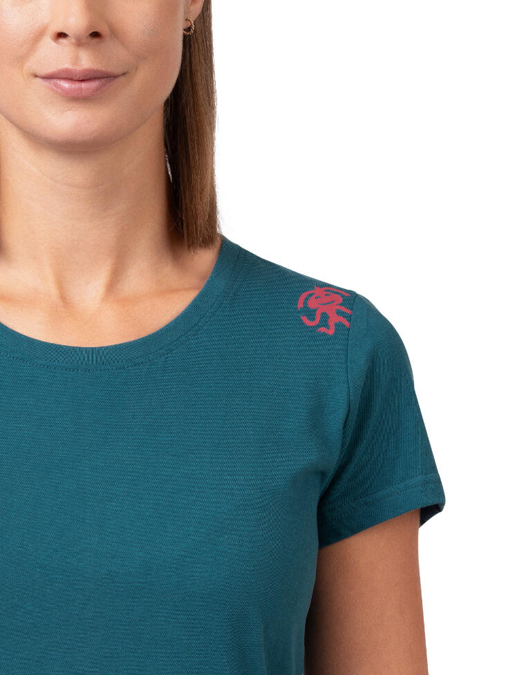 Modisches umweltfreundliches Kurzarm-T-Shirt für Frauen RAFIKI blau 7/7