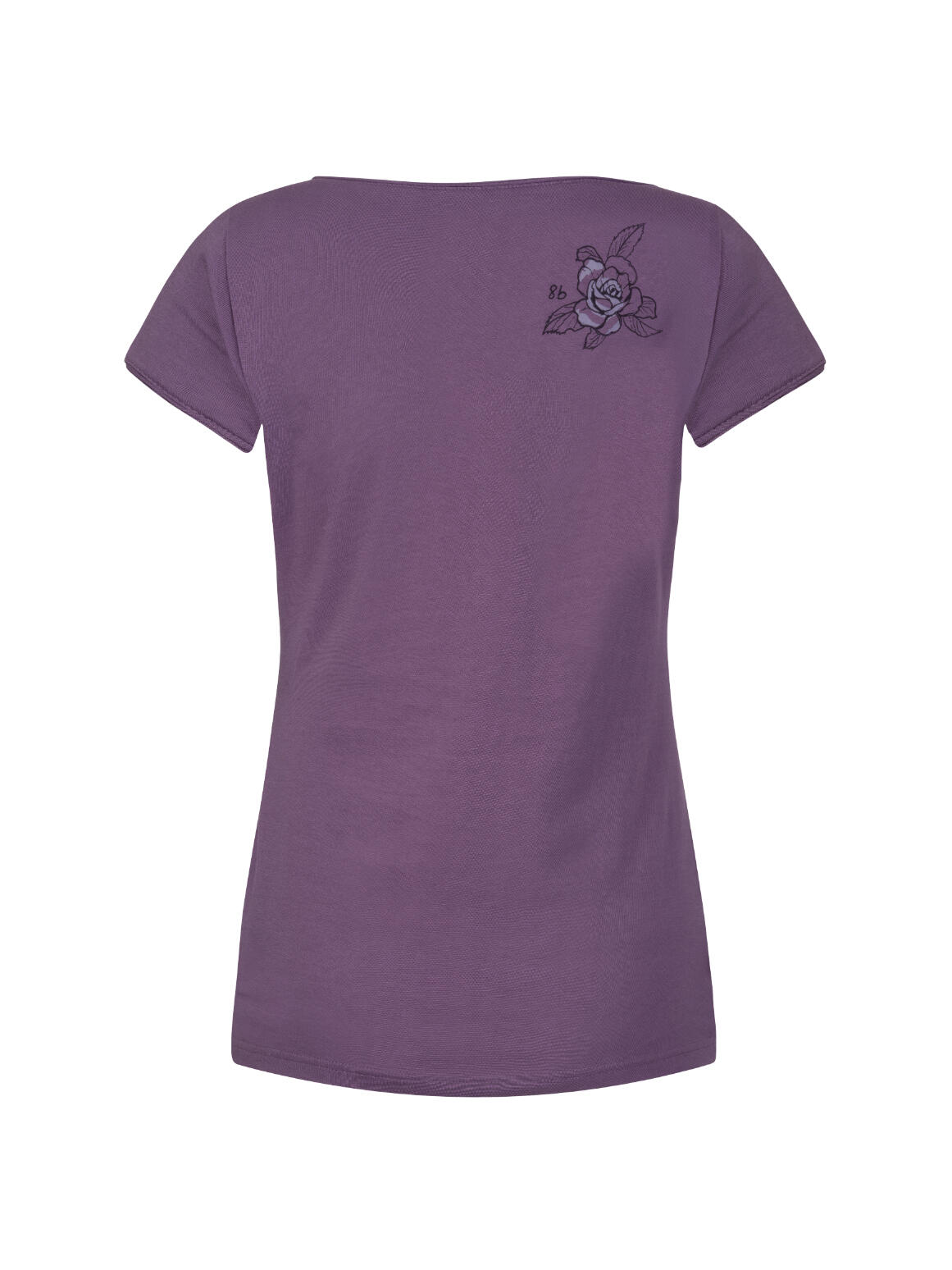 Damen Bio-T-Shirt mit weitem Halsausschnitt und kurzen Ärmeln RAFIKI lila 2/7