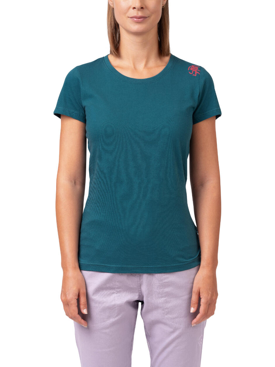 Modisches umweltfreundliches Kurzarm-T-Shirt für Frauen RAFIKI blau 5/7