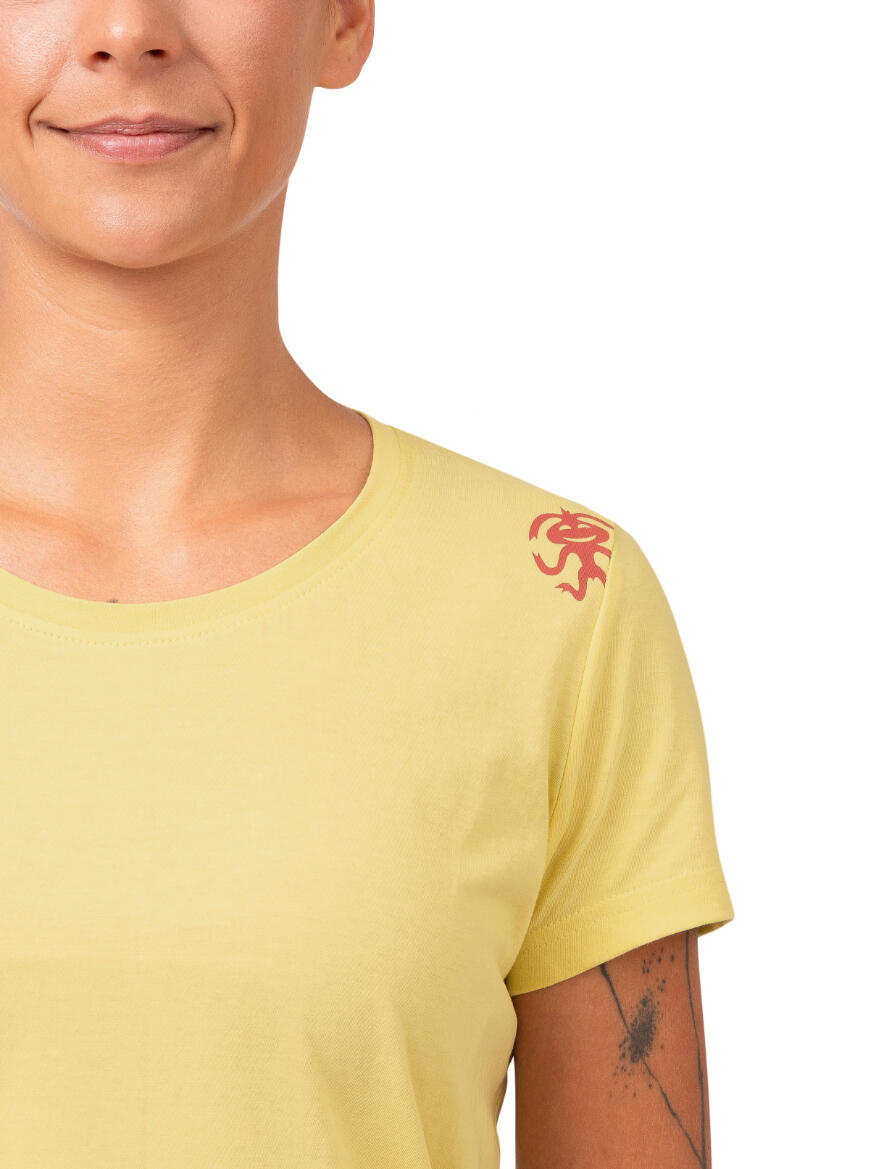 Modisches umweltfreundliches Kurzarm-T-Shirt für Frauen RAFIKI gelb 7/7