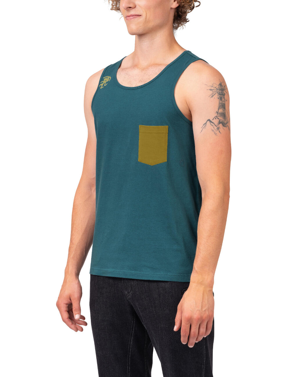 Camiseta de tirantes orgánica ligera para hombre RAFIKI azul 3/7
