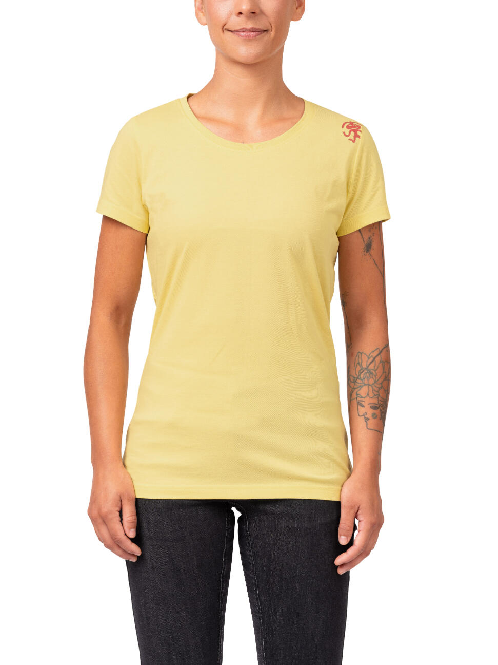 Modisches umweltfreundliches Kurzarm-T-Shirt für Frauen RAFIKI gelb 5/7