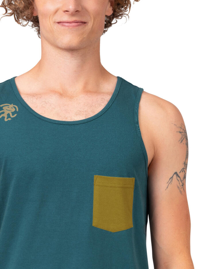 Camiseta de tirantes orgánica ligera para hombre RAFIKI azul 7/7