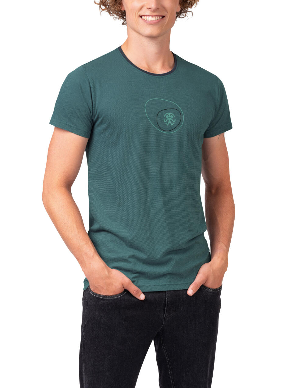 Heren Performance lichtgewicht t-shirt met korte mouwen RAFIKI blauw 4/7