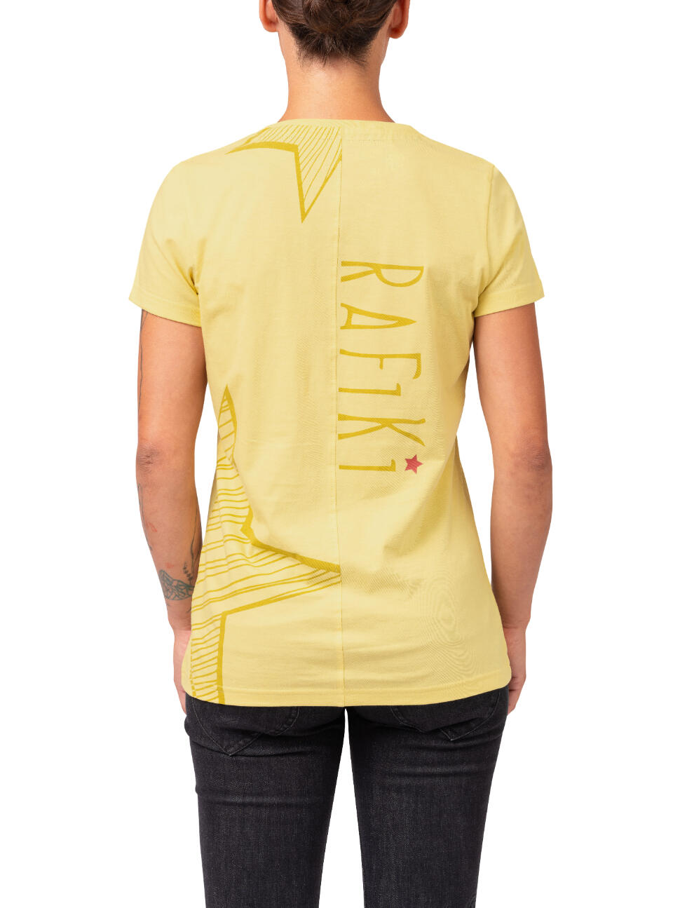 Modisches umweltfreundliches Kurzarm-T-Shirt für Frauen RAFIKI gelb 6/7