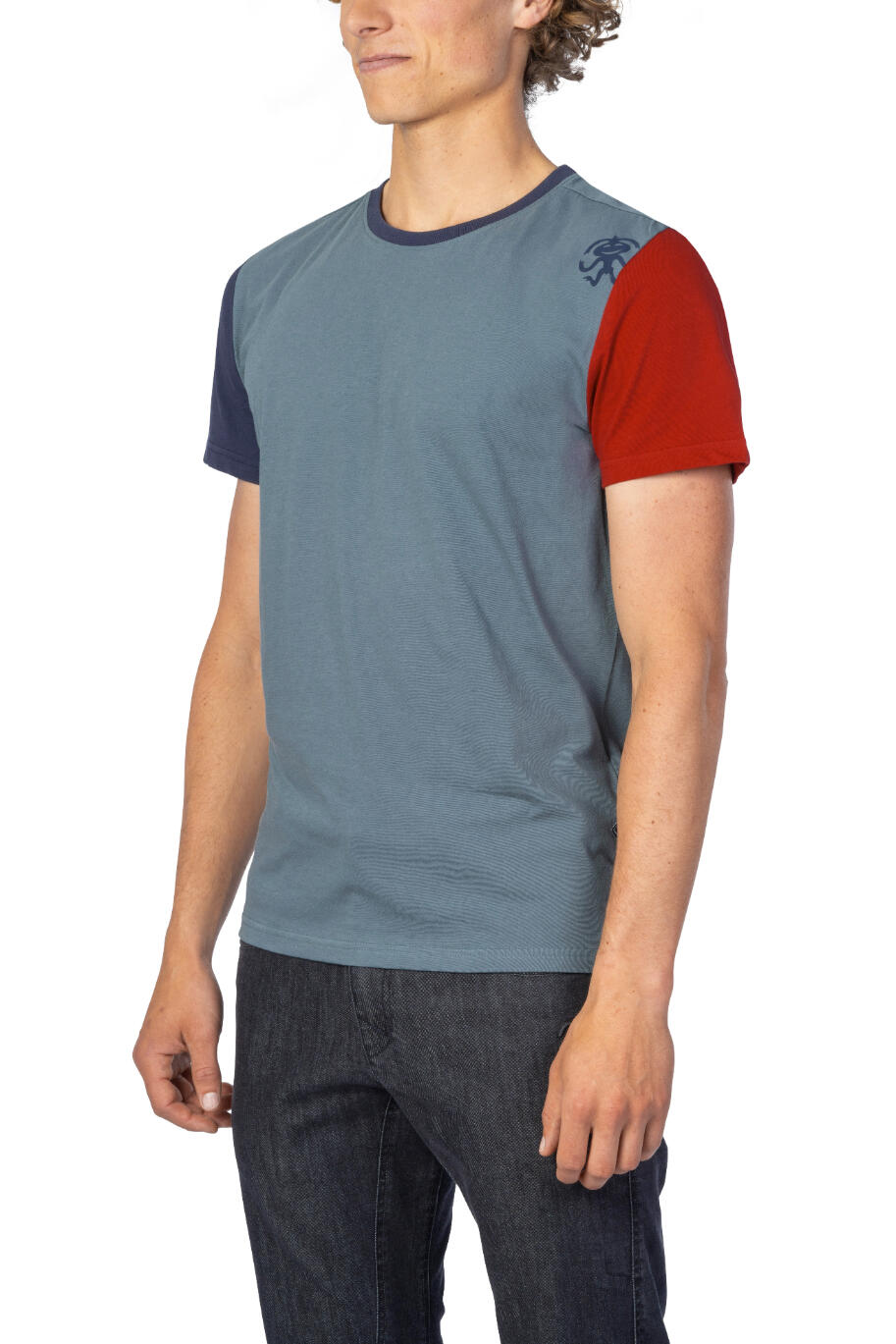Heren-T-shirt met korte mouwen, lichtgewicht biologisch, RAFIKI grijs 3/7