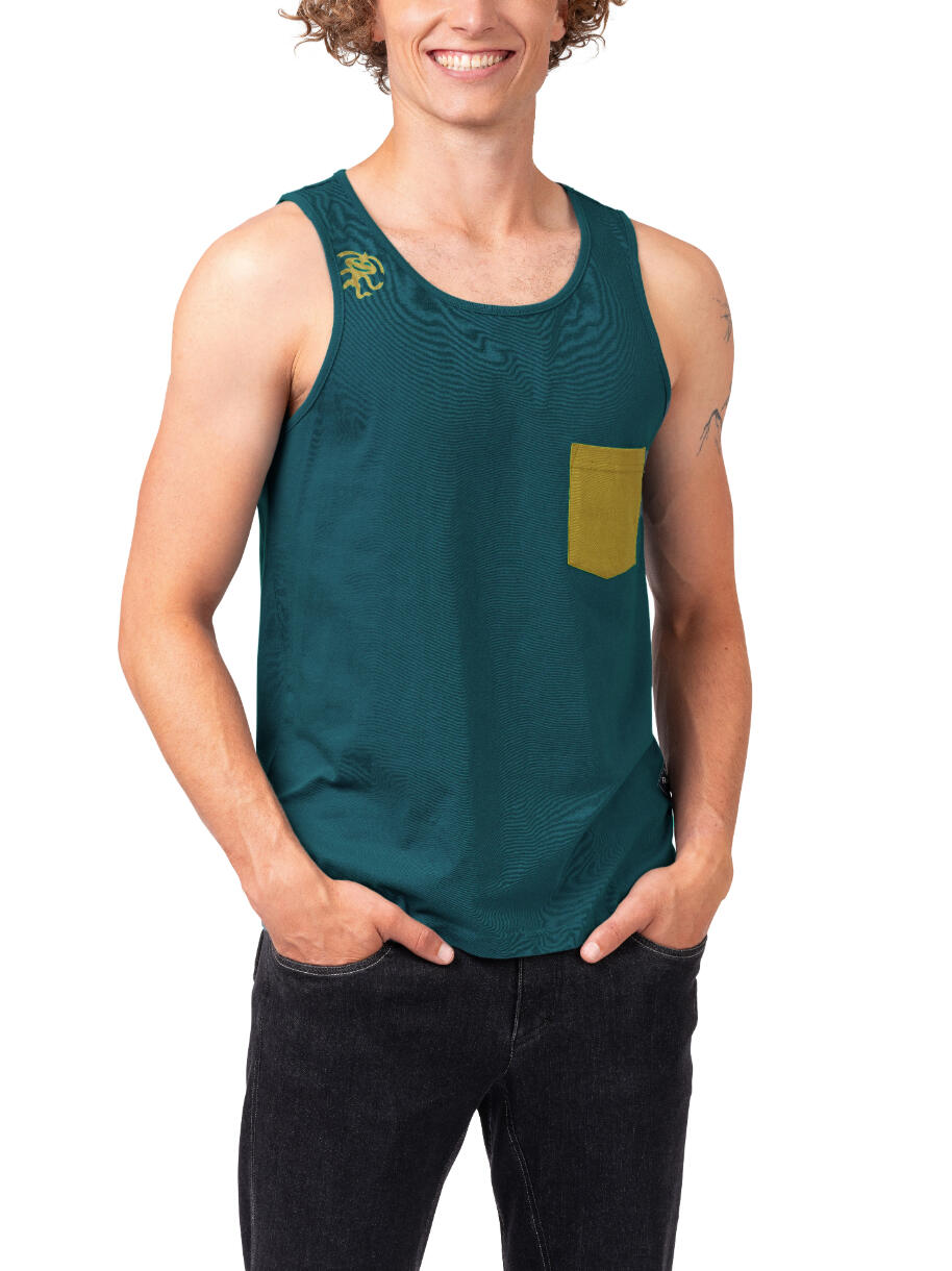 Camiseta de tirantes orgánica ligera para hombre RAFIKI azul 4/7