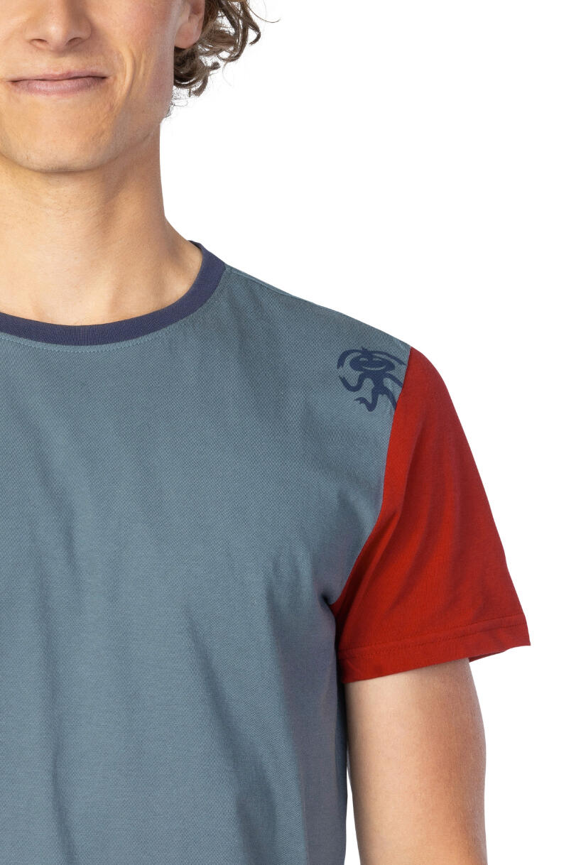Heren-T-shirt met korte mouwen, lichtgewicht biologisch, RAFIKI grijs 7/7