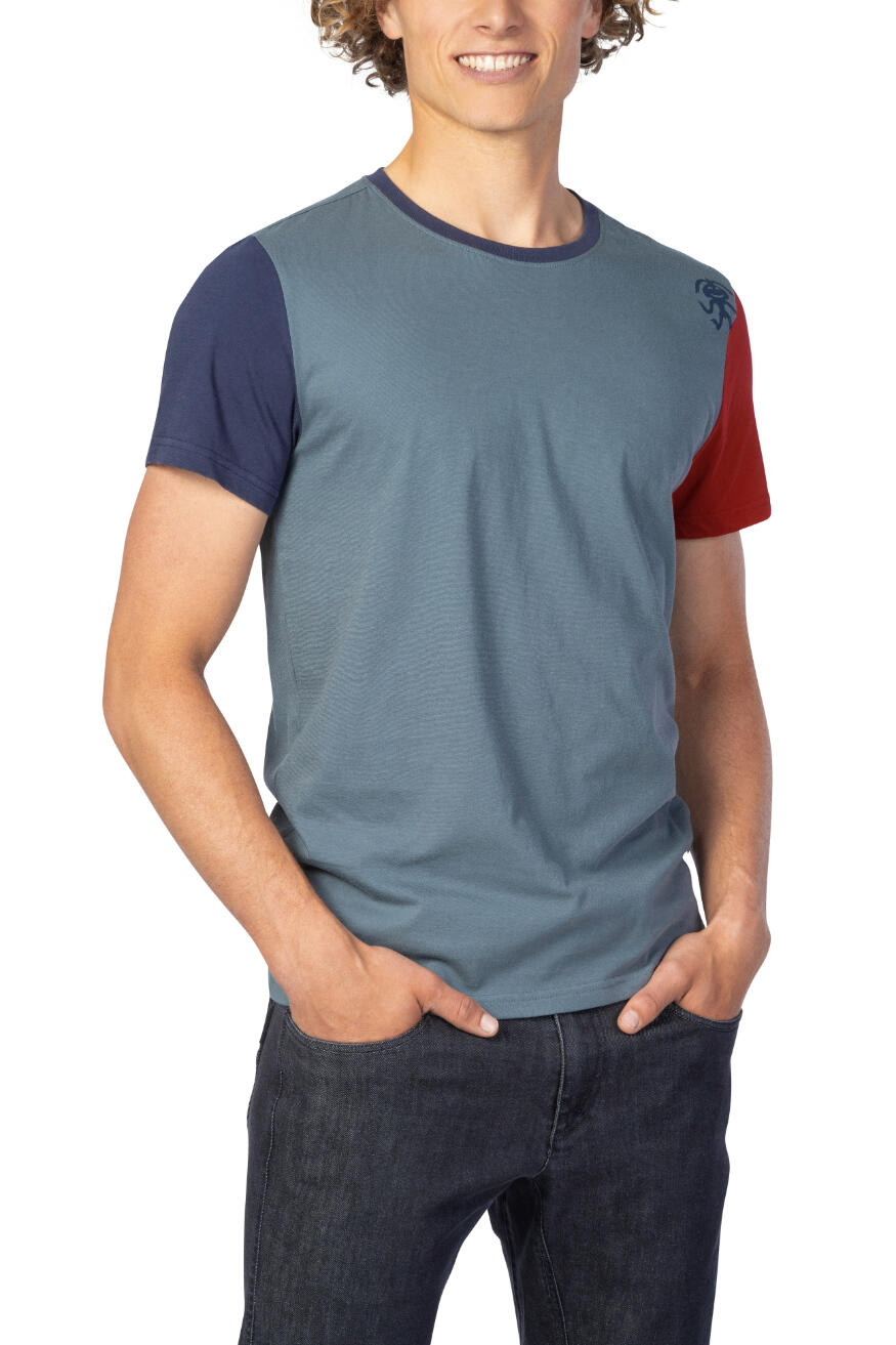 Heren-T-shirt met korte mouwen, lichtgewicht biologisch, RAFIKI grijs 4/7
