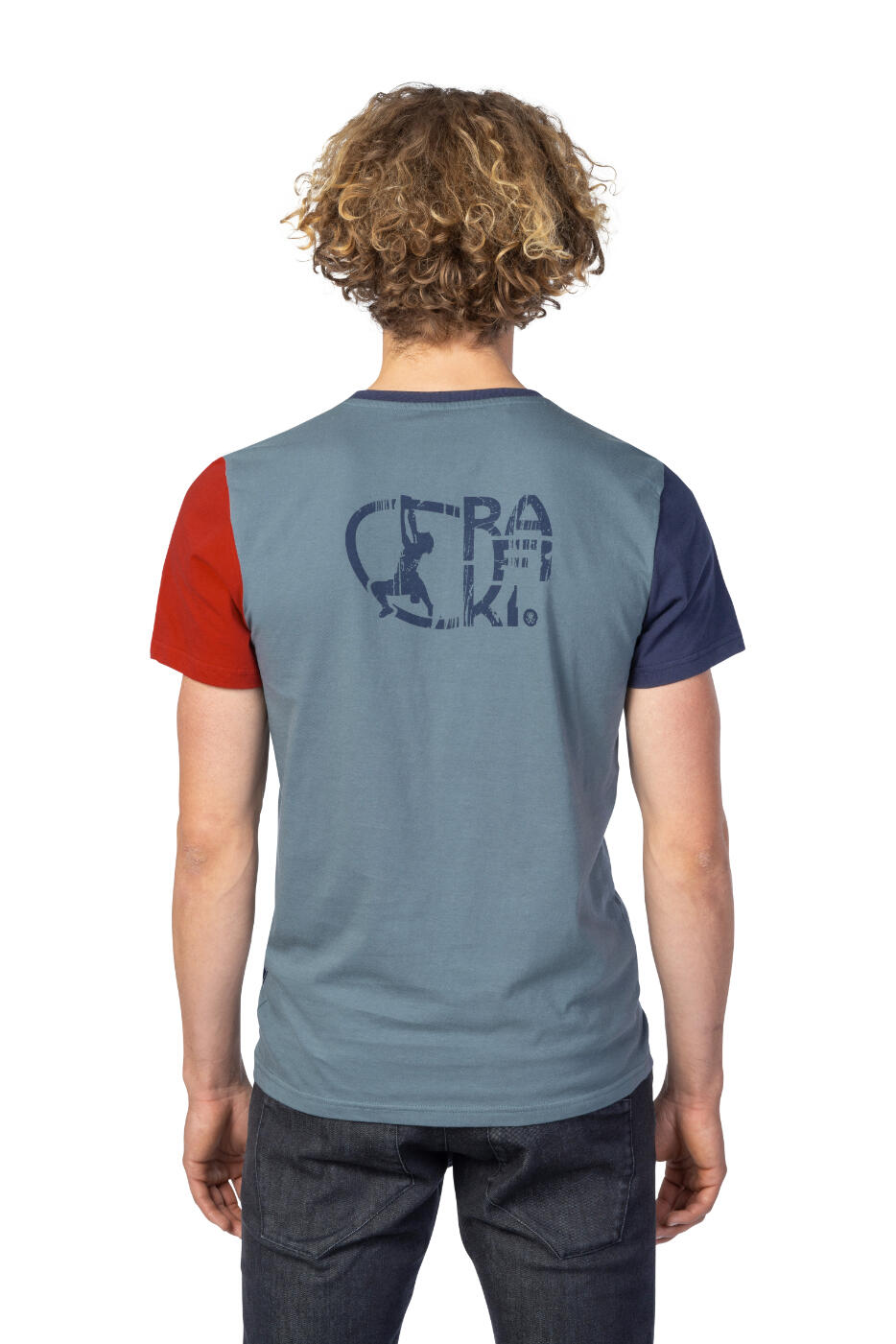 Heren-T-shirt met korte mouwen, lichtgewicht biologisch, RAFIKI grijs 6/7