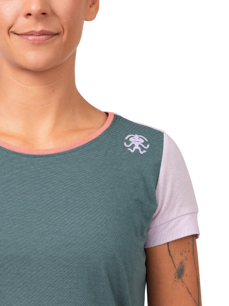 T-shirt donna certificata GOTS a manica corta RAFIKI blu 7/7