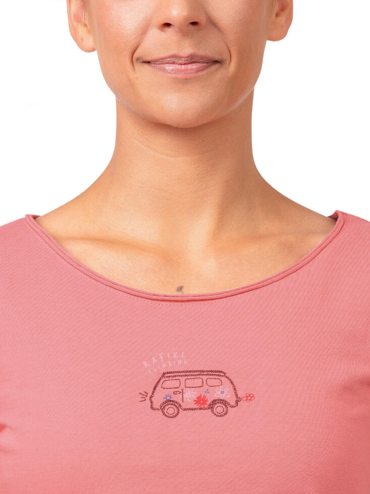 T-shirt donna organica a maniche corte e collo largo RAFIKI rosa 7/7