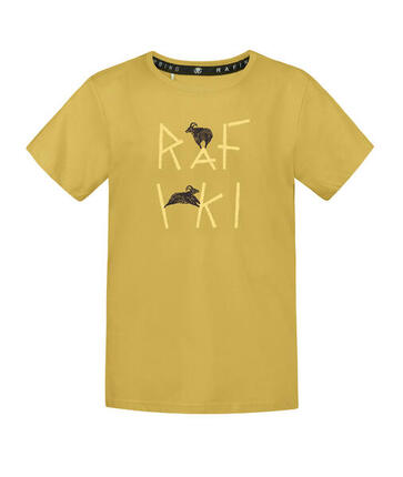 T-shirt manches courtes à motif d'escalade pour enfants RAFIKI jaune