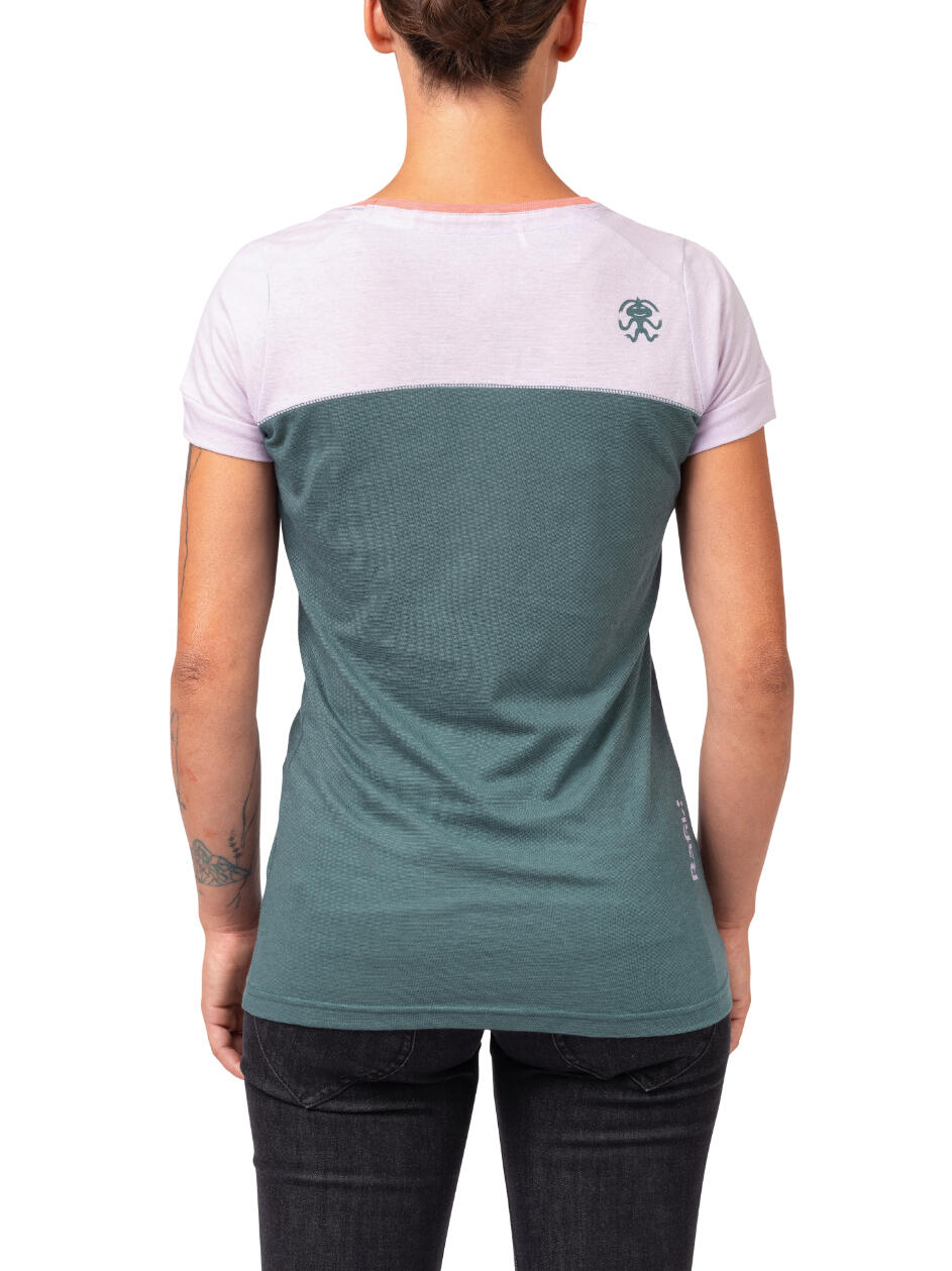 T-shirt donna certificata GOTS a manica corta RAFIKI blu 6/7