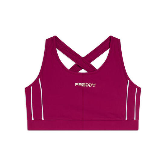 Brassière de maintien moyen en jersey technique avec bretelles croisées