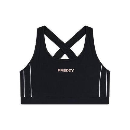 Brassière de maintien moyen en jersey technique avec bretelles croisées