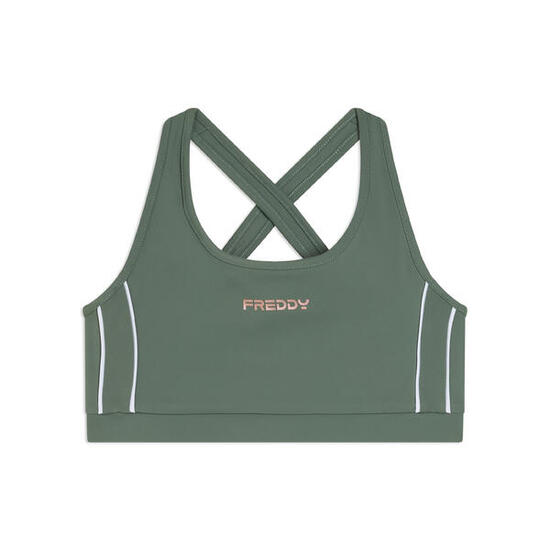 Brassière de maintien moyen en jersey technique avec bretelles croisées