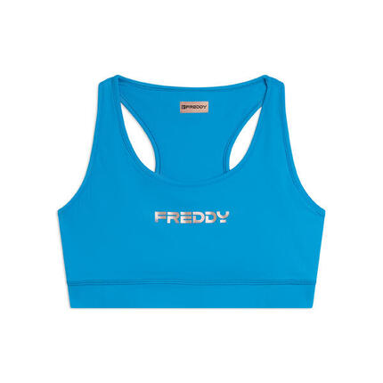 Brassière de sport à soutien moyen en tissu technique respirant