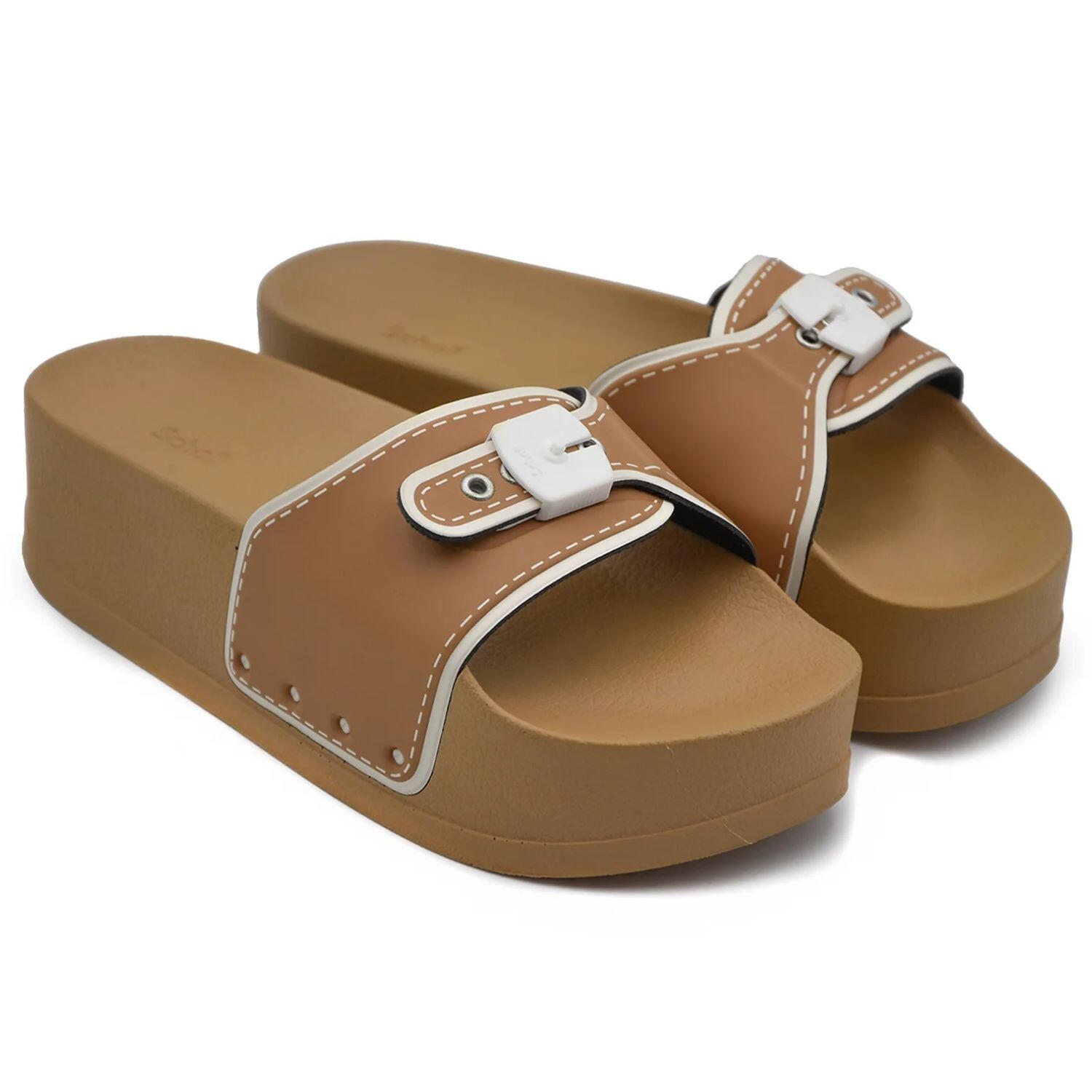 Klapki turystyczne damskie Scholl Pescura Moon Wedge 3/4
