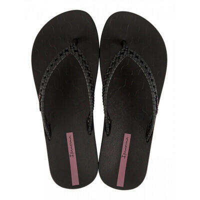 Ipanema bohemia dames teenslippers, zwarte slippers