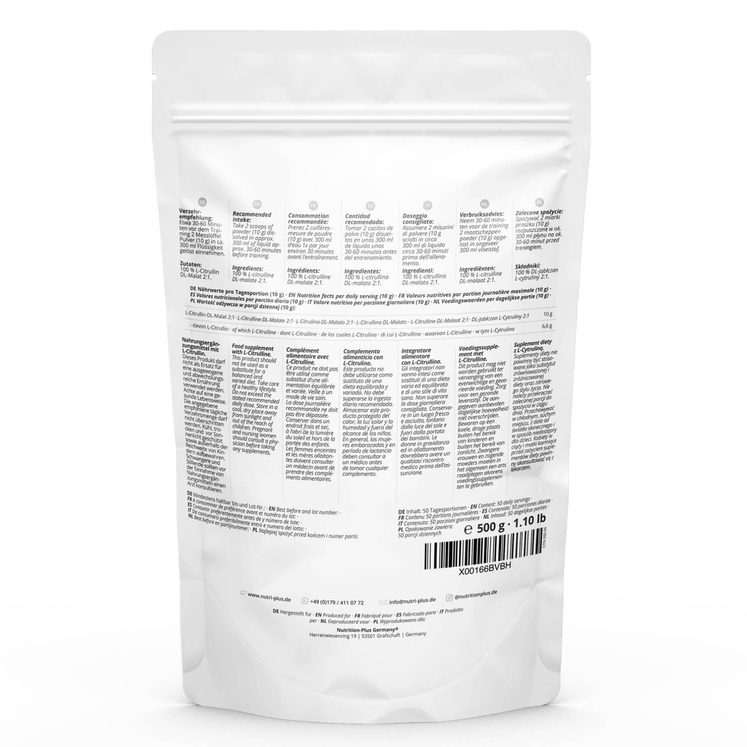 L-Citrullin Malat Pulver 500g 5/6