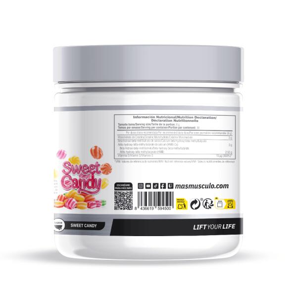 Creatine met HMB + vitamine D - 240 g Zoete snoepjes MASMUSCULO 2/5