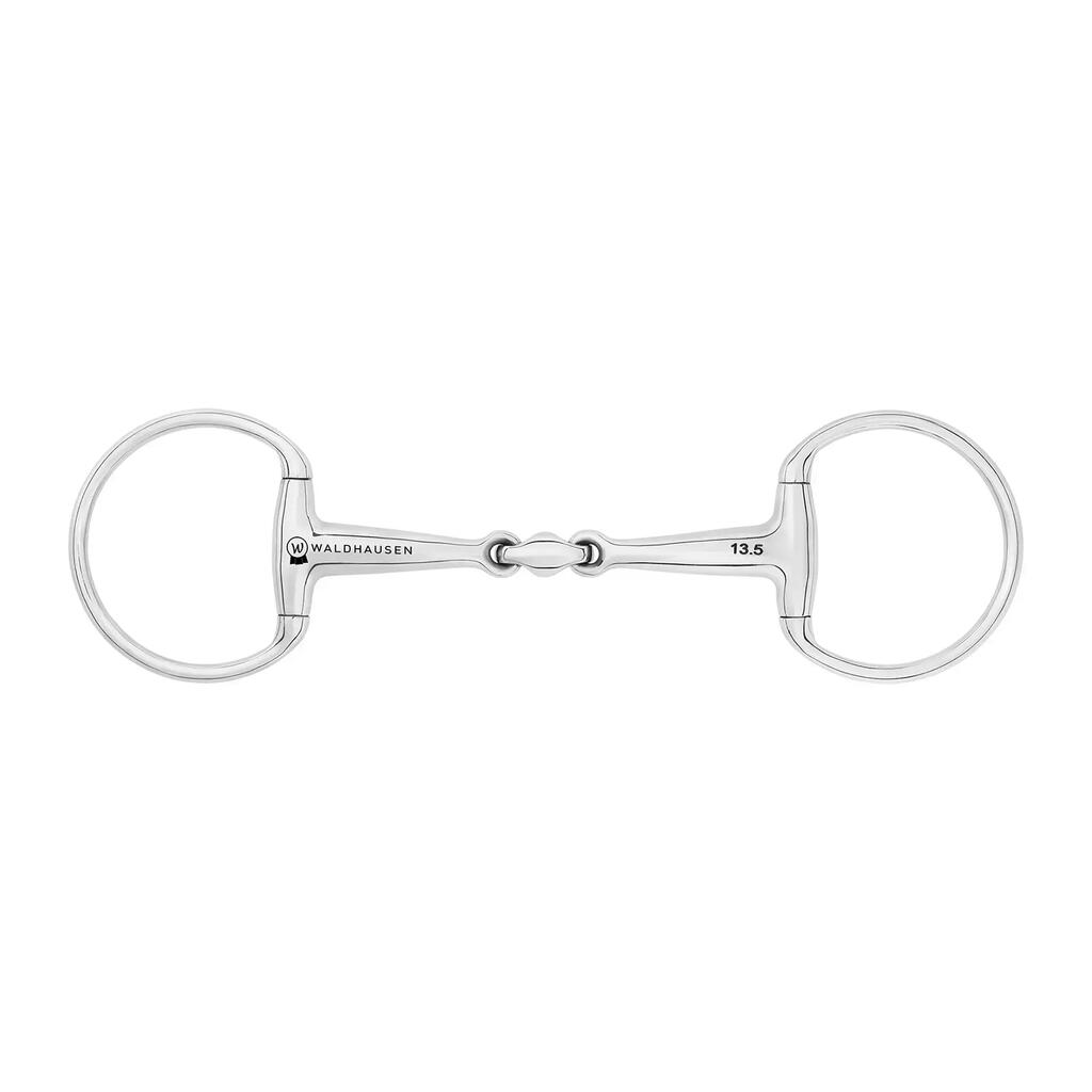 Double jointed olive bit for horses Waldhausen
