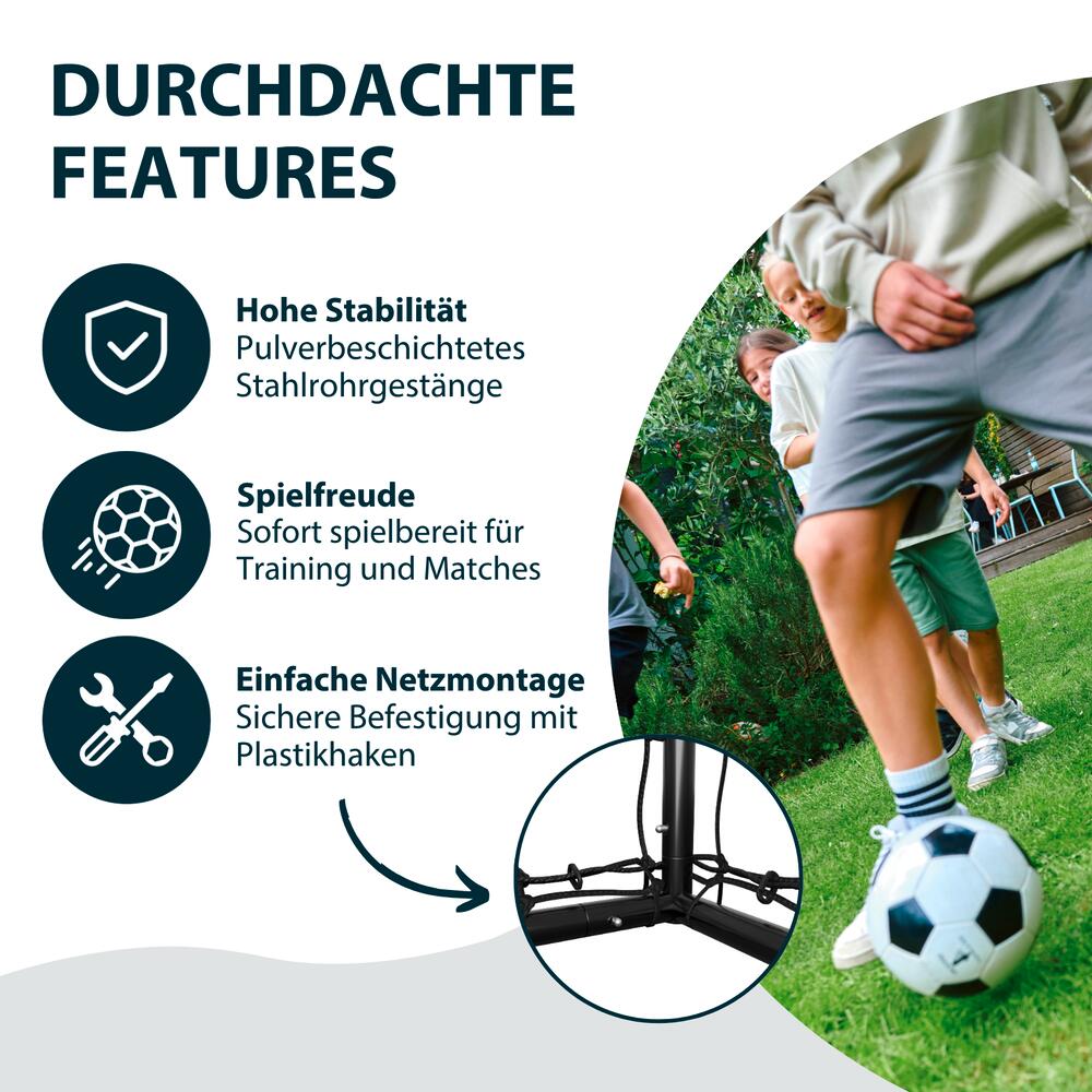 Fußball Tor Größe M - TecTo 180 5/6