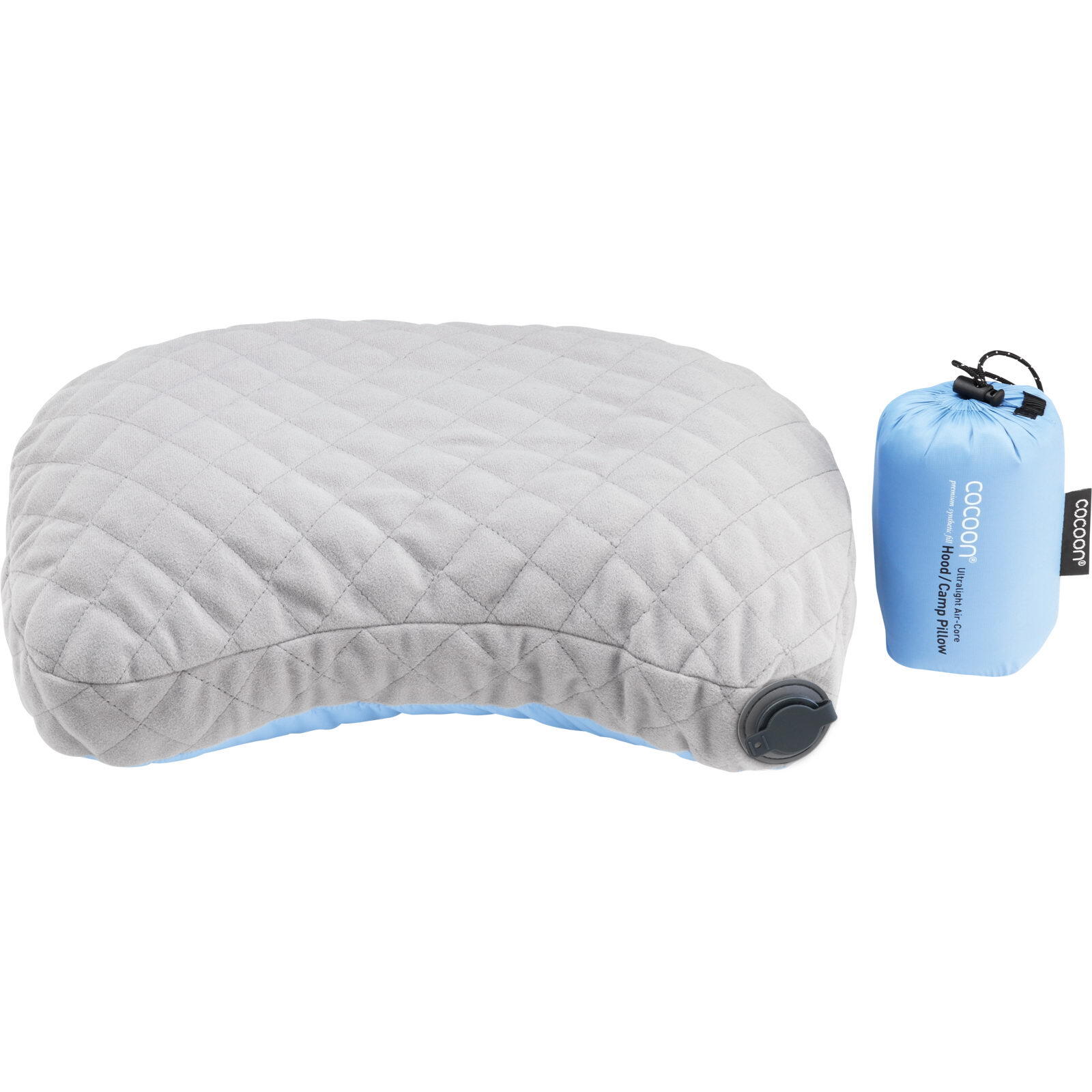 Schlafsack-Kopfkissen Air-Core Hood/Camp Pillow light blue-grey 2/3