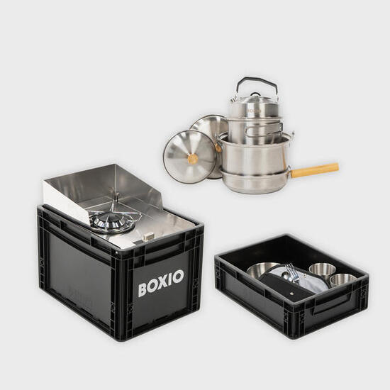 BOXIO COOK Max+, Campingkocher mit Topfset