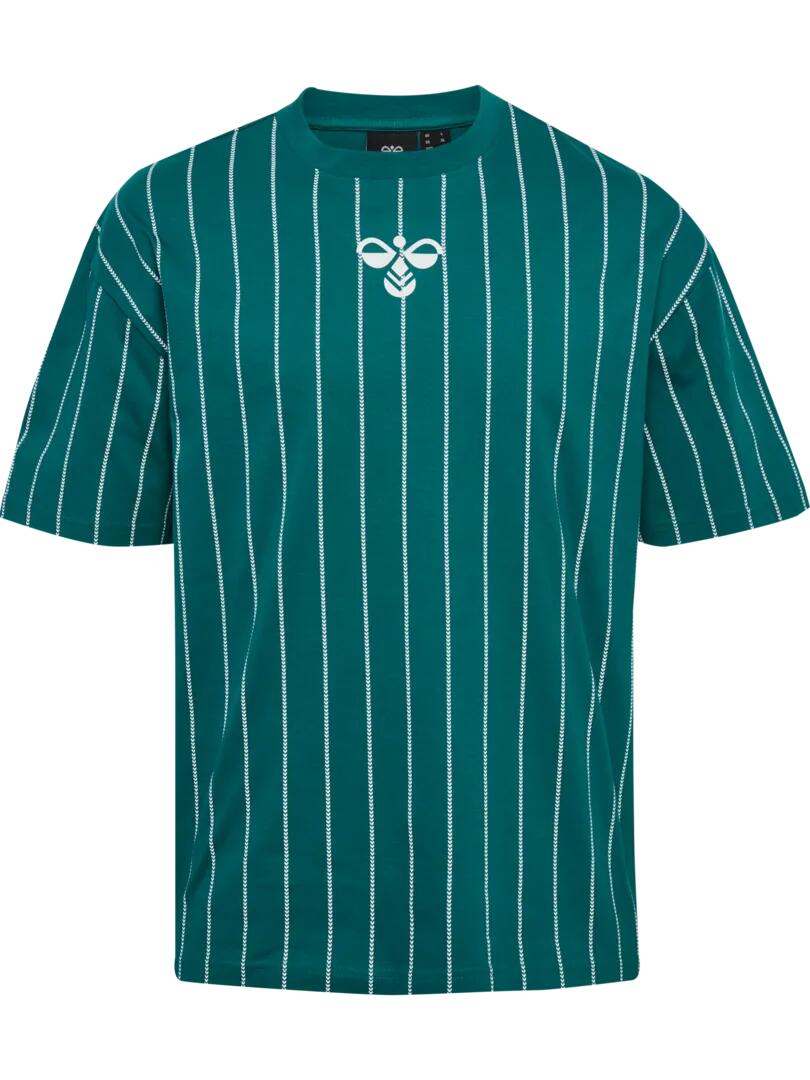 HUMMEL koszulka bawełniana męska Chevron Pinstripe 3/4