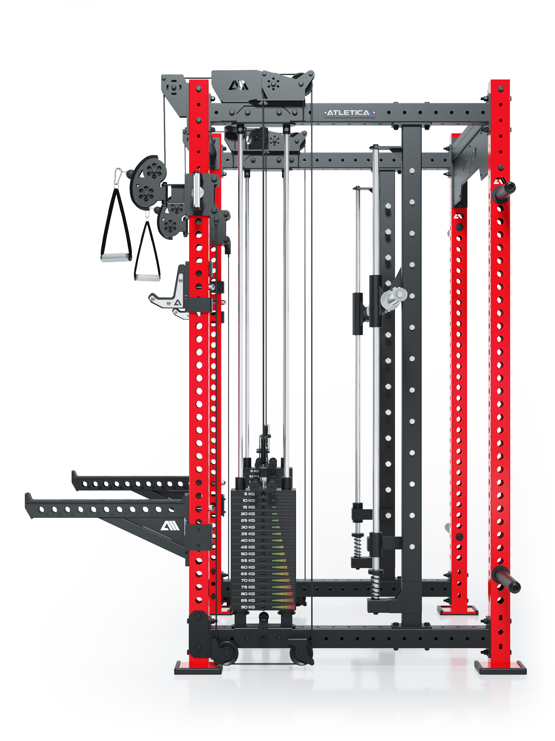R8 Bradley Combat | 180kg Weight Stack | Sportscar Red | Power Rack 3/7