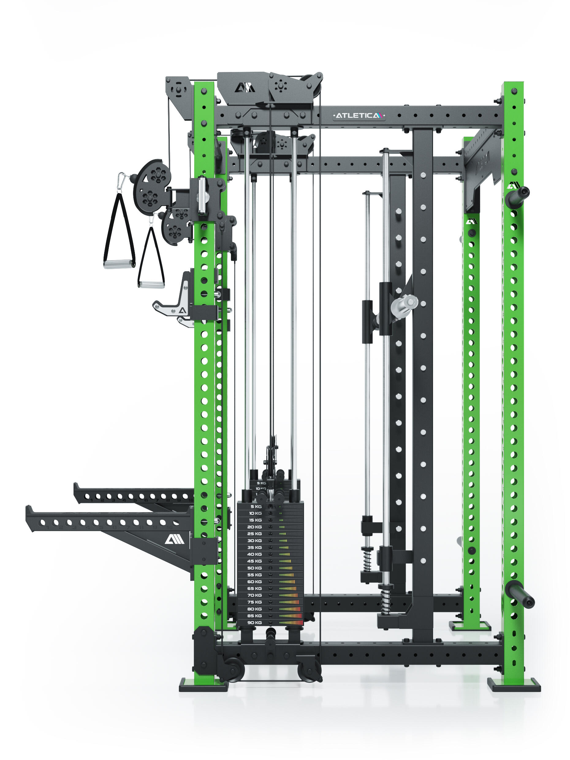 R8 Bradley Combat | 180kg Weight Stack | Electric Green | Power Rack 3/7