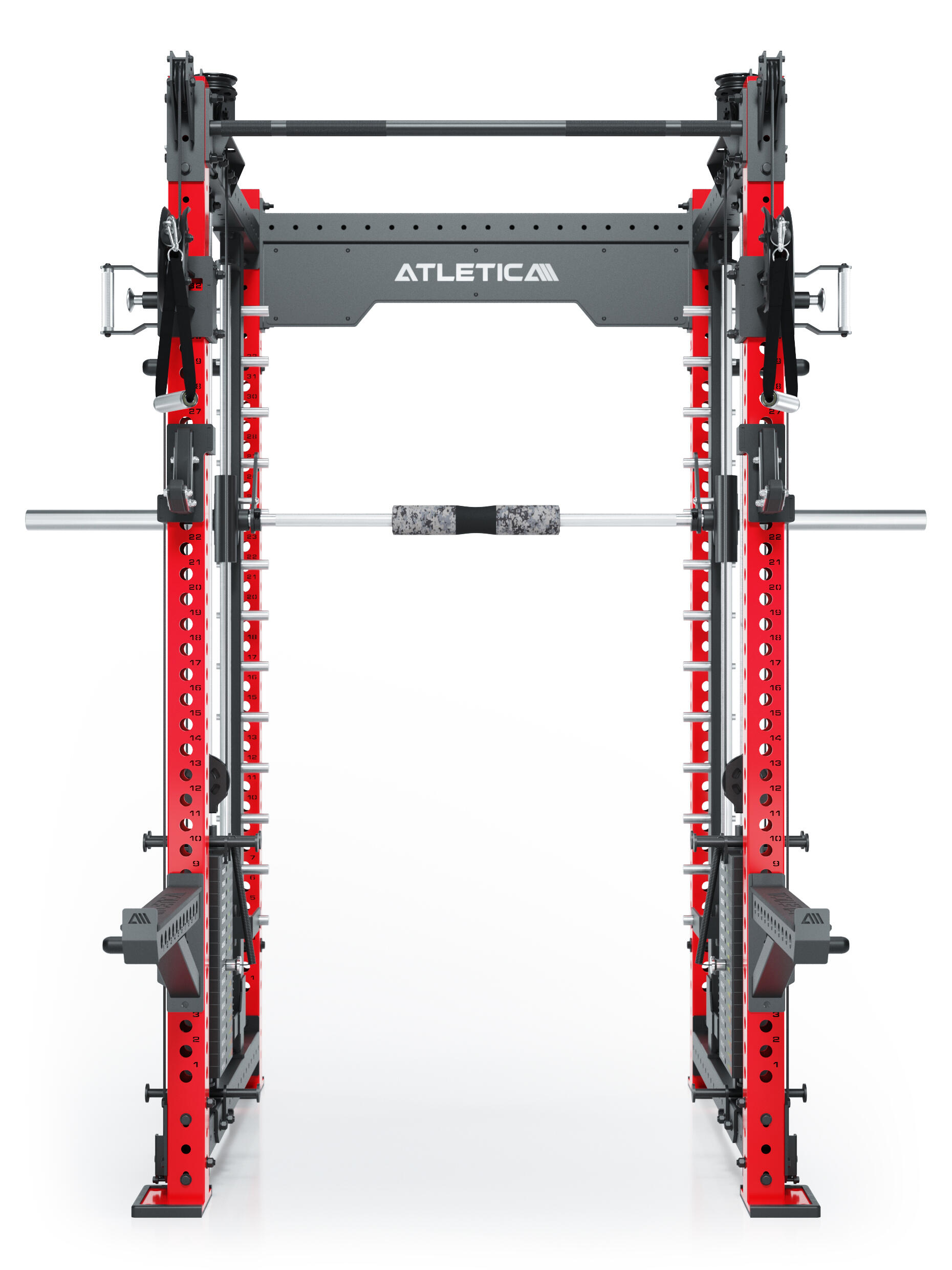 R8 Bradley Combat | 180kg Weight Stack | Sportscar Red | Power Rack 2/7