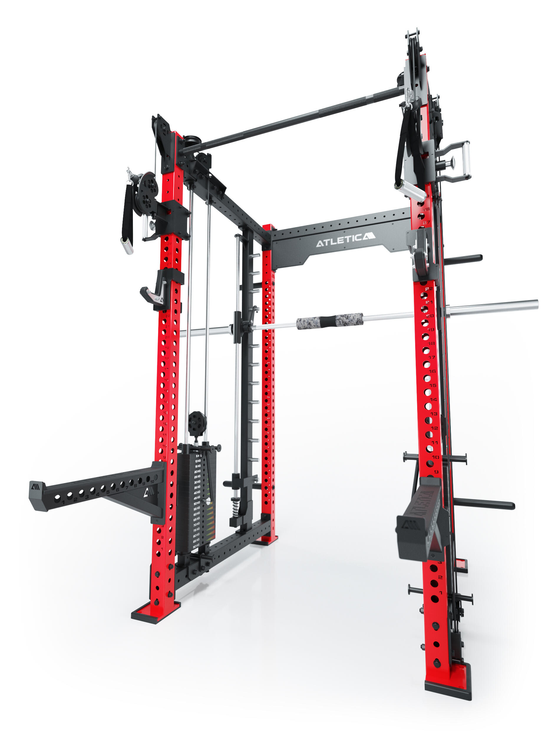 R8 Bradley Combat | 180kg Weight Stack | Sportscar Red | Power Rack 6/7