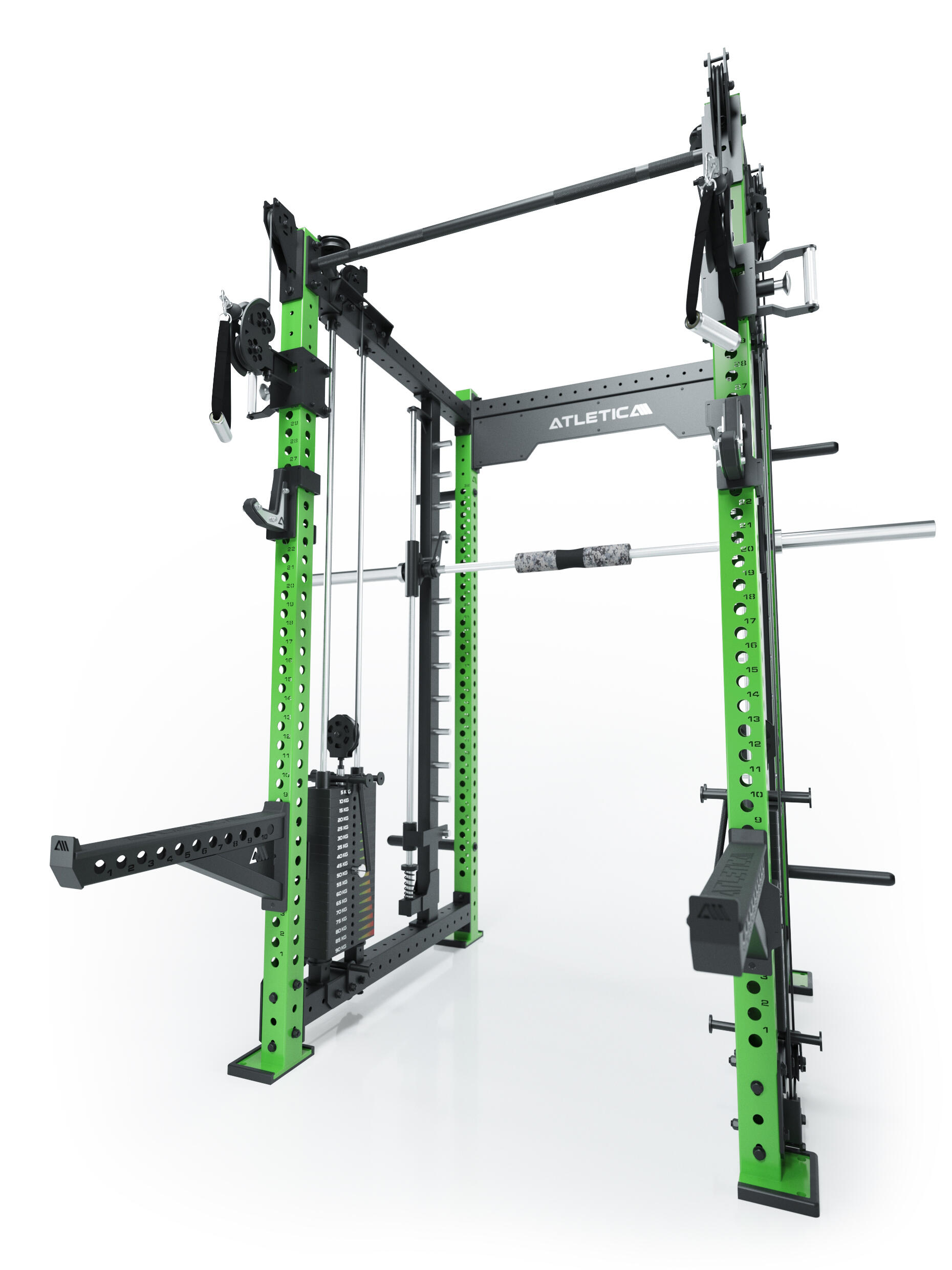 R8 Bradley Combat | 180kg Weight Stack | Electric Green | Power Rack 6/7