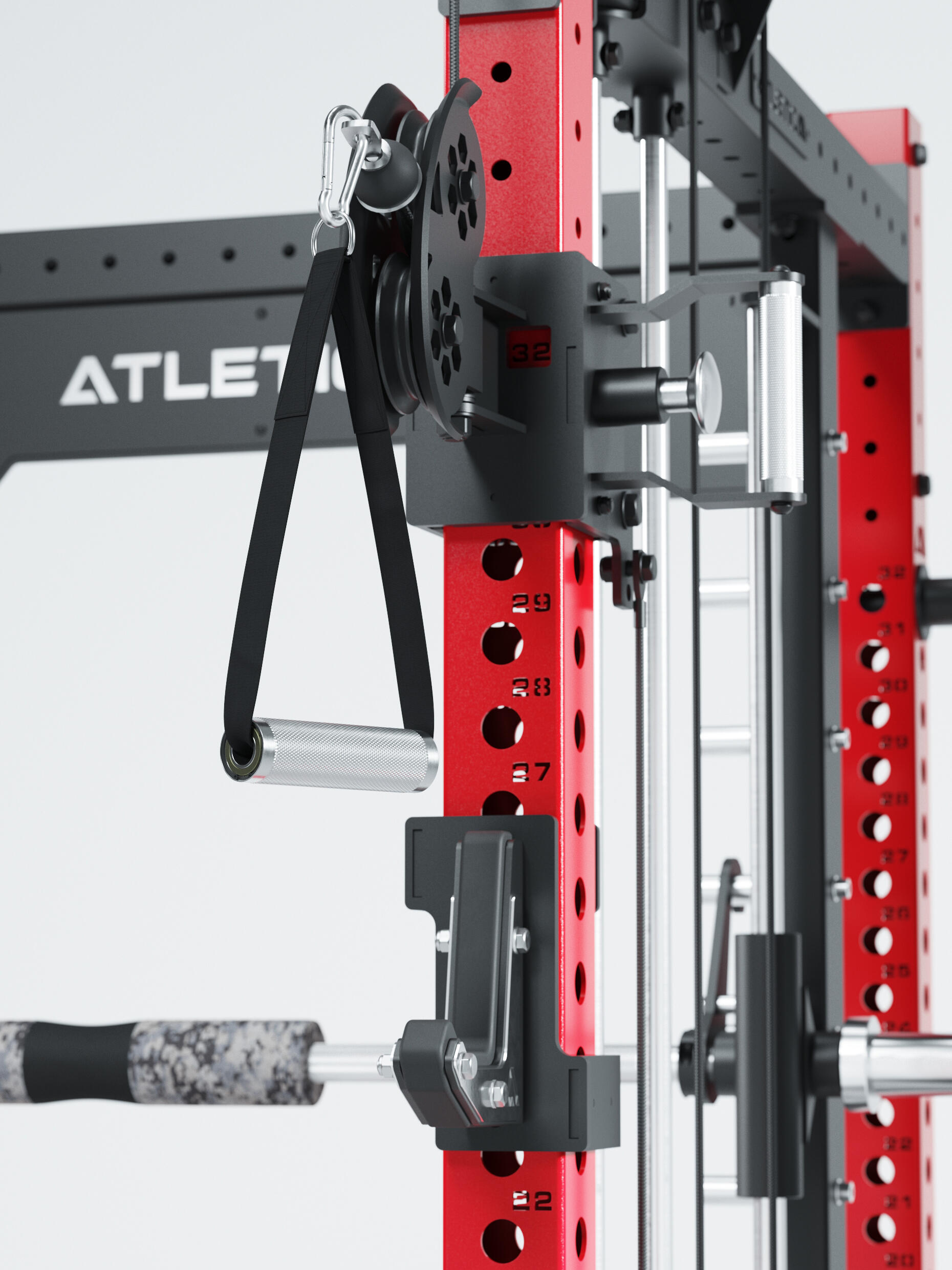 R8 Bradley Combat | 180kg Weight Stack | Sportscar Red | Power Rack 7/7