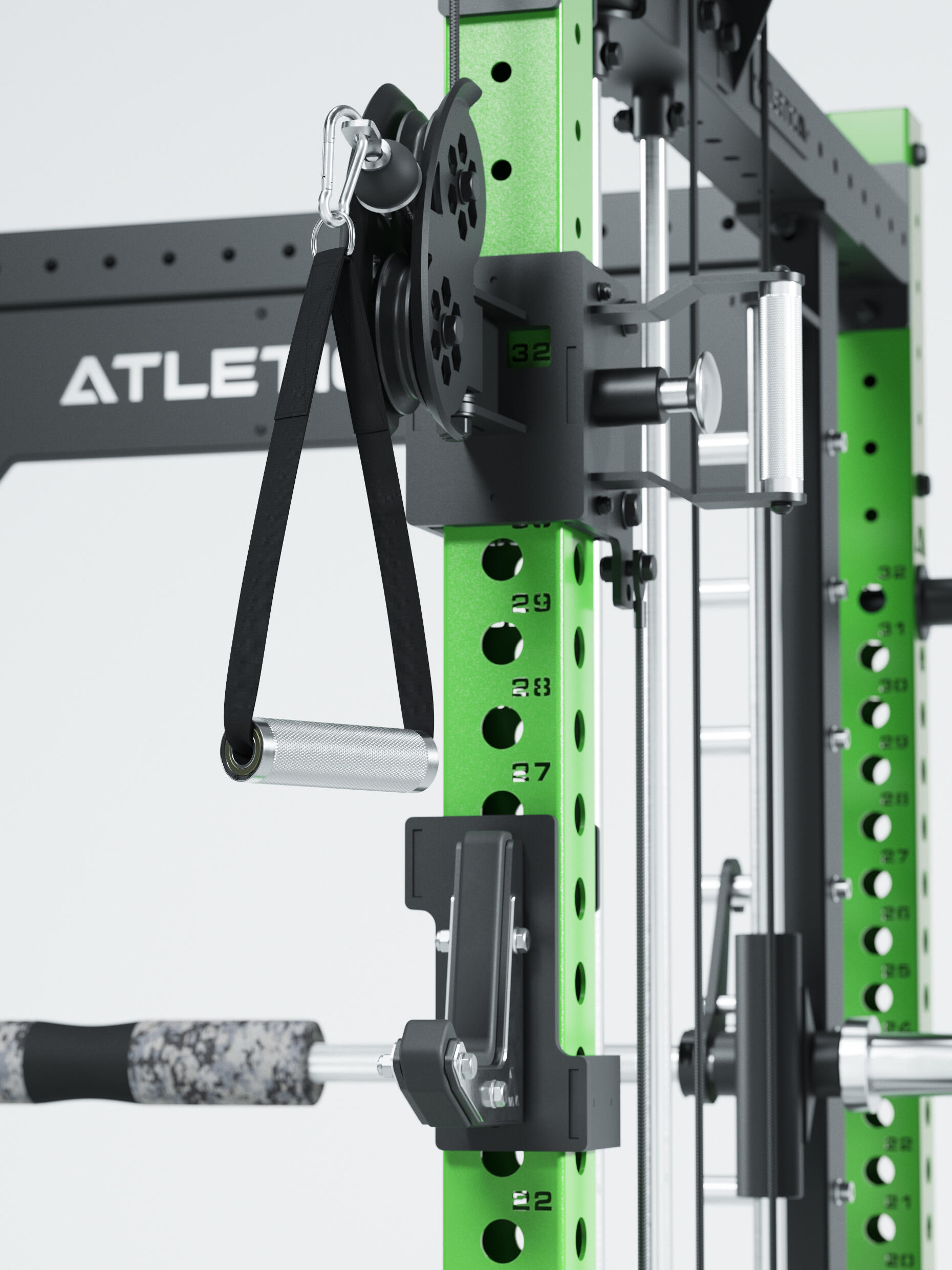 R8 Bradley Combat | 180kg Weight Stack | Electric Green | Power Rack 7/7