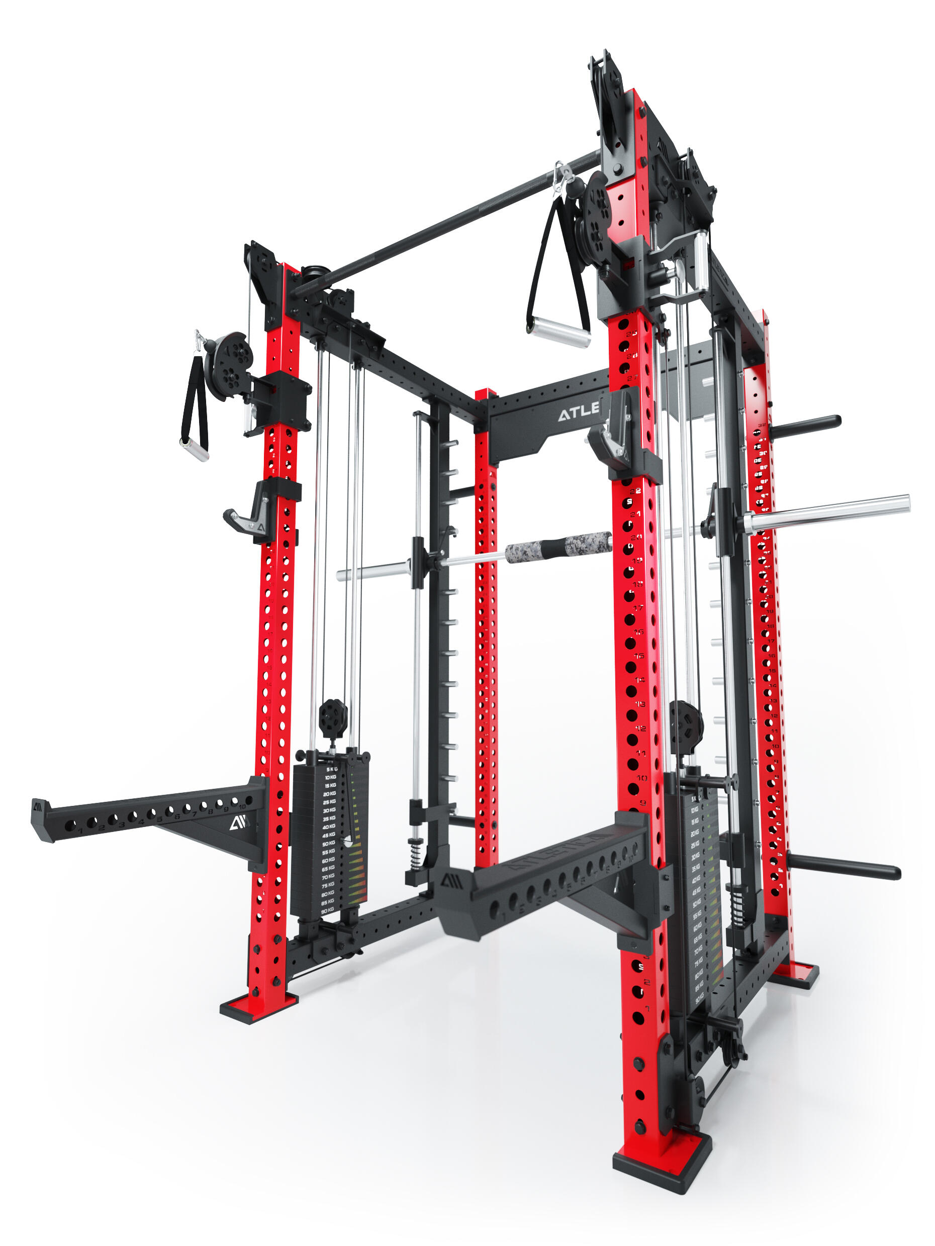 R8 Bradley Combat | 180kg Weight Stack | Sportscar Red | Power Rack 5/7