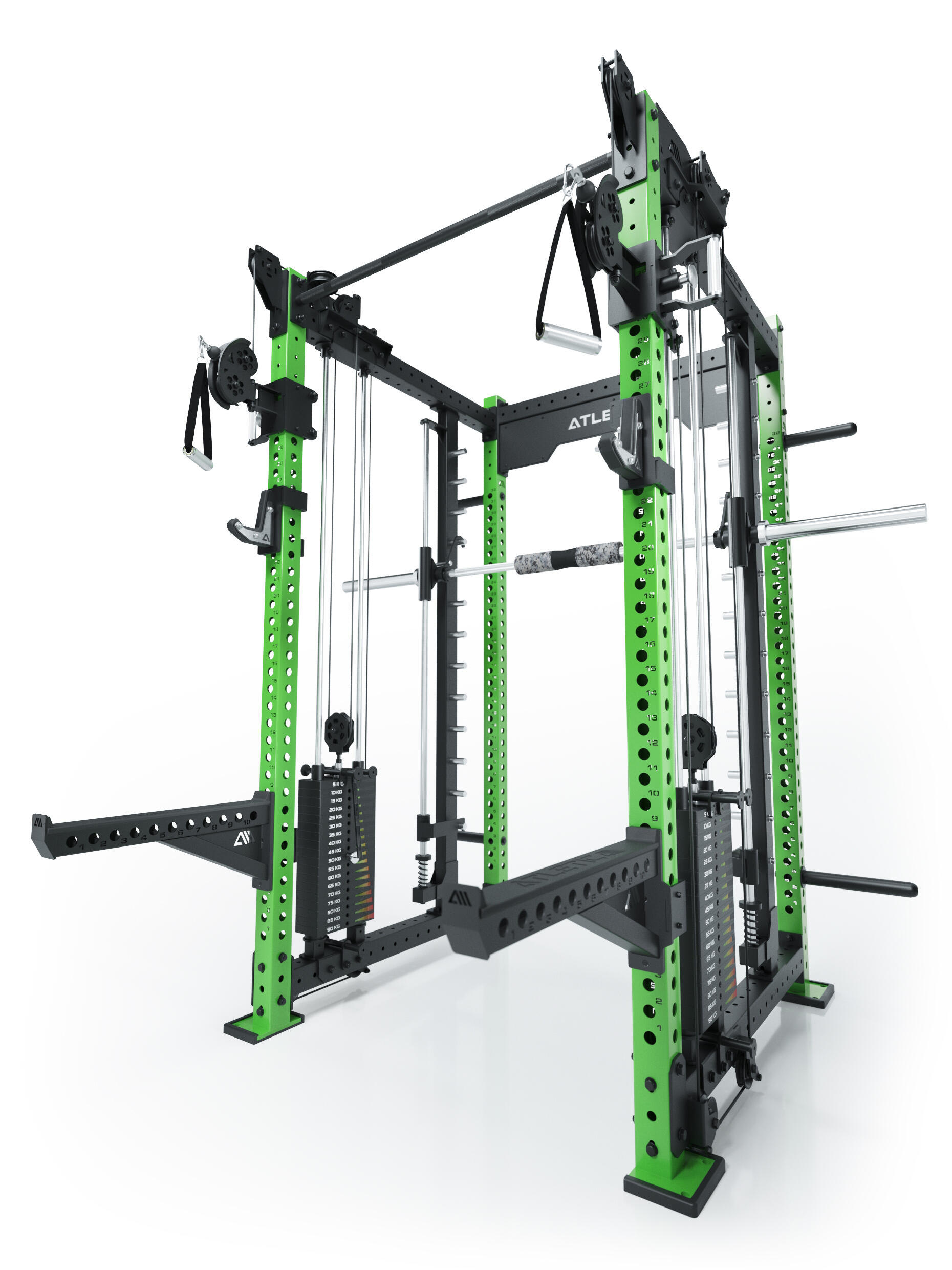 R8 Bradley Combat | 180kg Weight Stack | Electric Green | Power Rack 5/7
