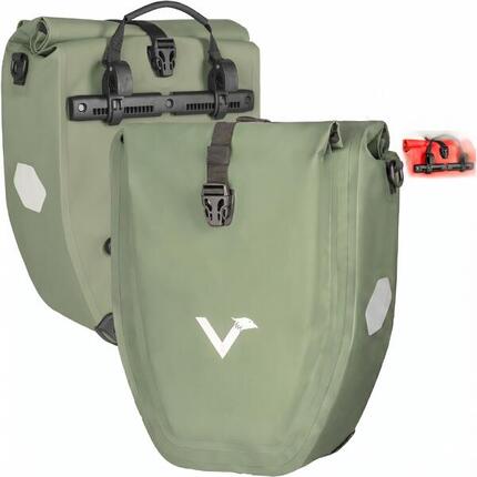 Sacoches vélo x2 étanches et réfléchissantes 20L – Basic