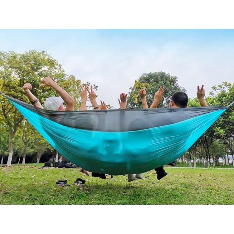 Tropical Hamac - Outdoor Flex XL Hangmat - Blauw en Grijs - 300x200cm 2/5