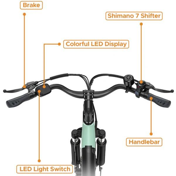 Bicicletă electrică HILLMILES MileCity1 26", motor 250W, baterie 36V 13Ah