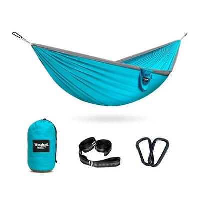 Tropical hamac - outdoor flex xl hangmat - blauw en grijs - 300x200cm