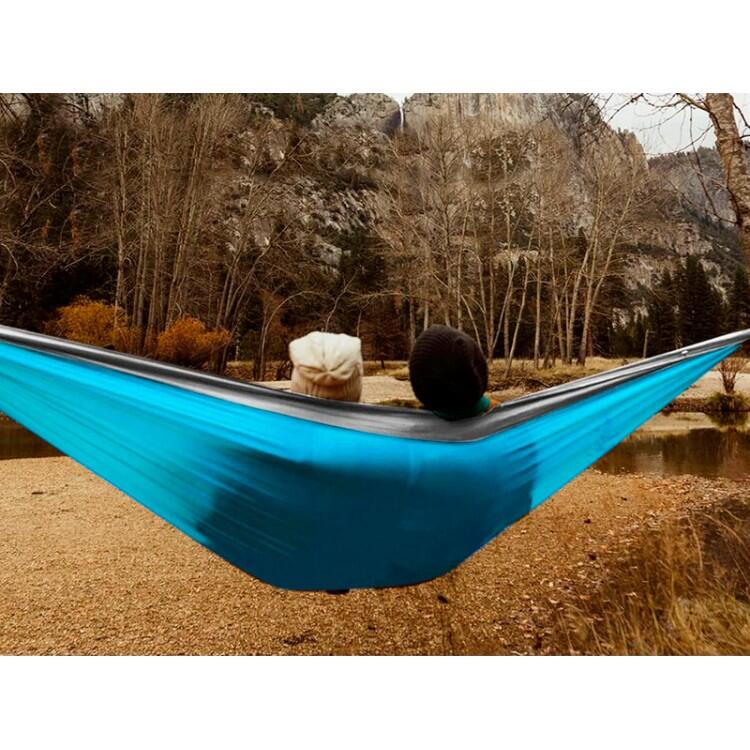Tropical Hamac - Outdoor Flex XL Hangmat - Blauw en Grijs - 300x200cm 4/5