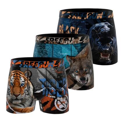 Lot de 3 boxers enfant Wild Animals