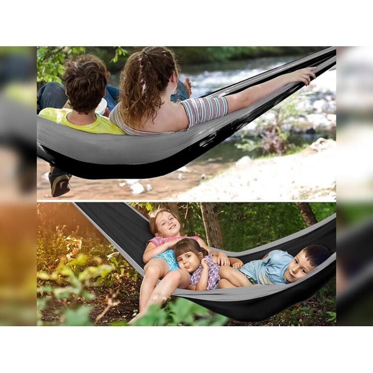Tropical Hamac - Amaca Outdoor Flex XL Nero e Grigio 300x200cm 4/5